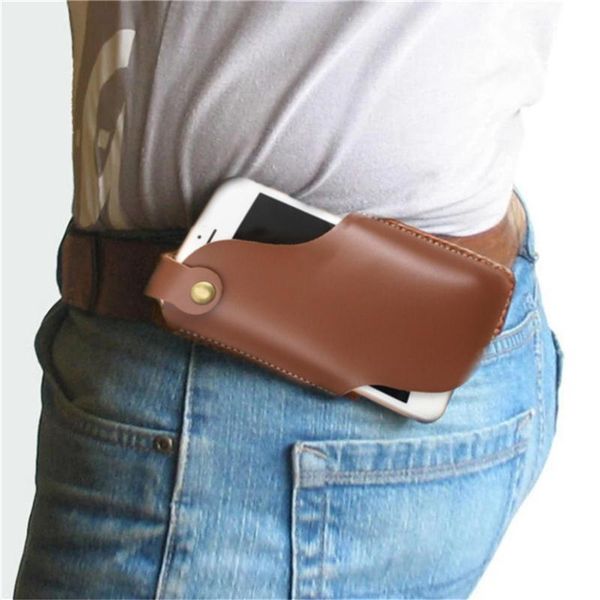 

waist black bag men pack funny belt chain for phone pouch bags