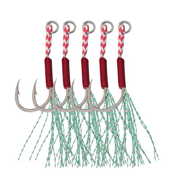 

fishing hook cast jigs slow jigging high carbon steel tie hair sharp barbed fish lure hooks