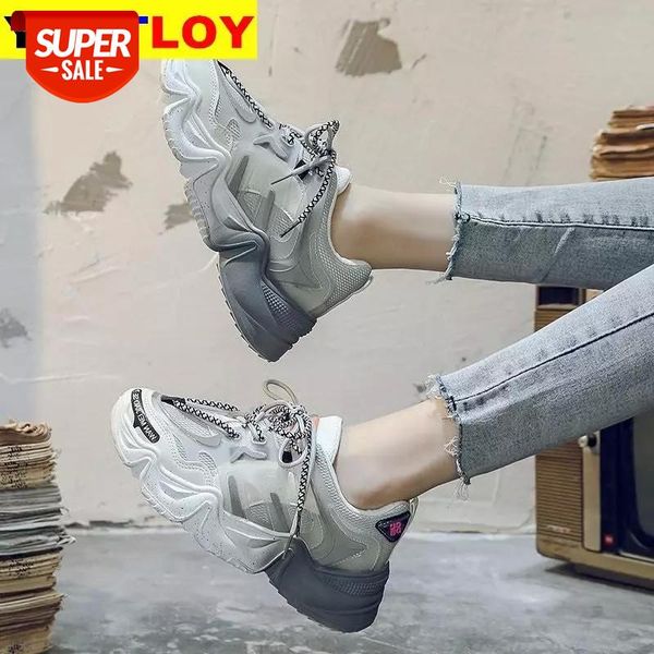 

women sneakers 2020 summer new fashion shoes platform air mesh sport female pink trendy breathable #o60i