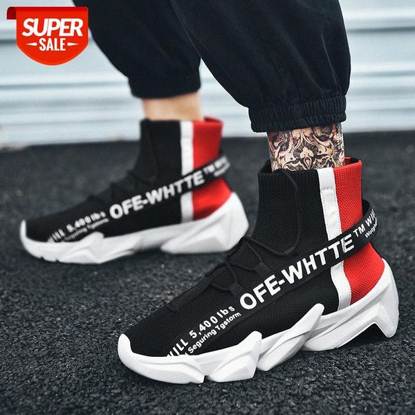 

men's shoes flying woven mesh breathable korean casual student sports large size high-running #hn1y