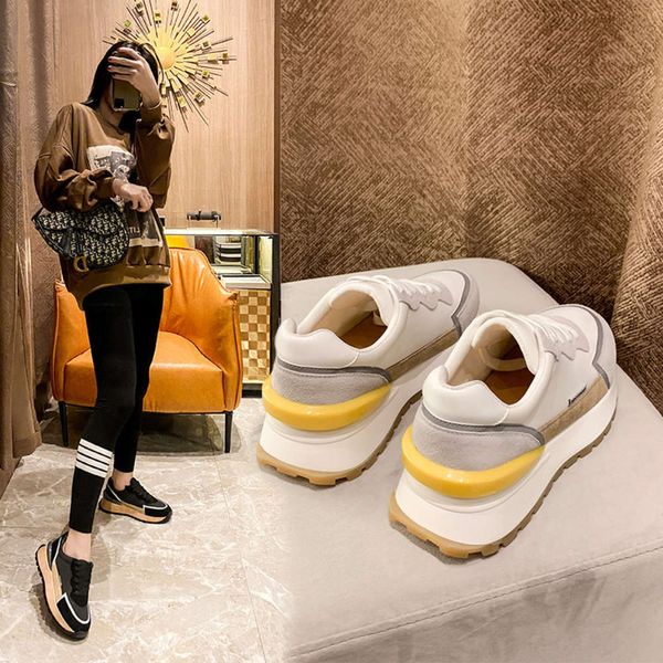 

casual shoes women's sports shoes children's leather early spring 2021 new forrest gump, Black