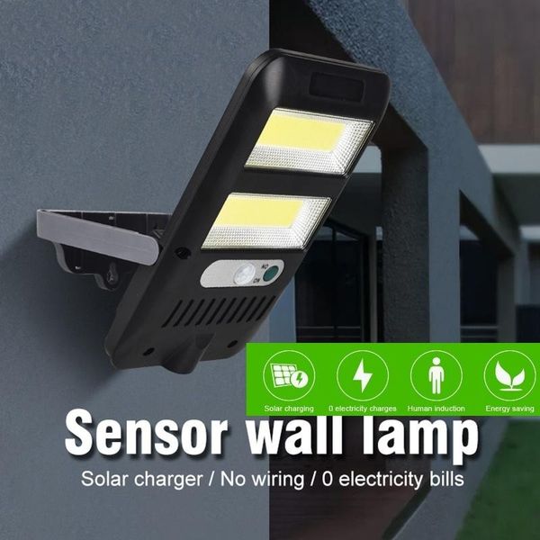 

wall lamp 6w/8w pir motion sensor cob smd led solar powered sunlight waterproof light outdoor for garden decoration