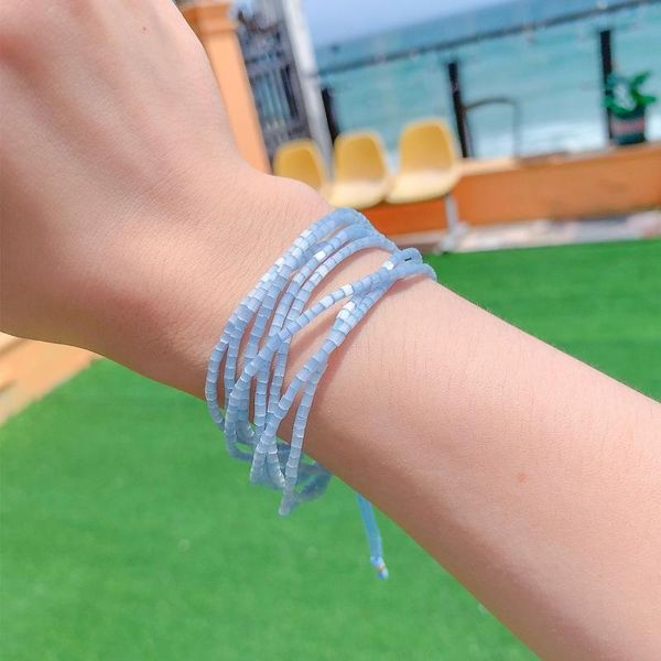 

charm bracelets fashion miyuki bracelet handmade multi-strand beaded woven for women boho adjustable simple femme pulseras jewelry, Golden;silver