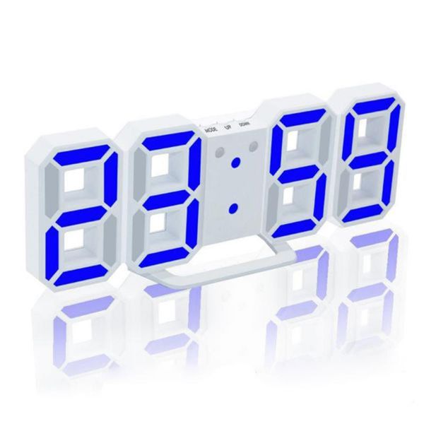 

desk & table clocks digital wall clock 3d led alarm time temperature date 24/12 hour display electronic