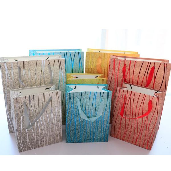 

gift wrap arrive simple gilded bag handbag event party supplies small with handles wedding decoration 12pcs