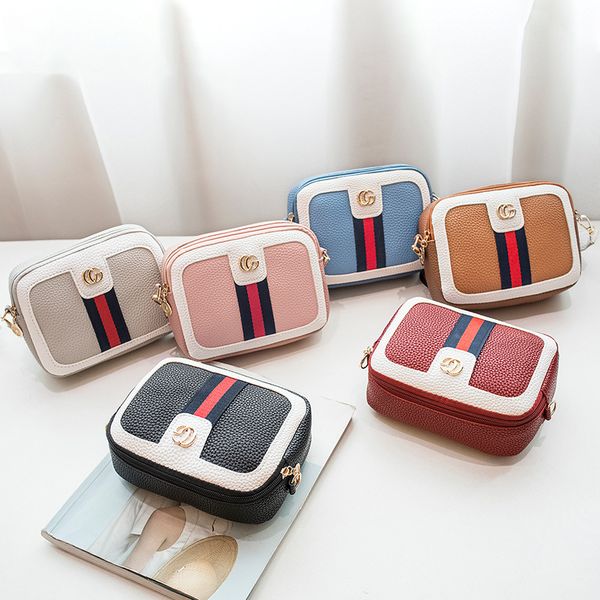 

phone square bag korean version of messenger mobile foreign pattern color trade shoulder lychee small hit ribbon bmlel
