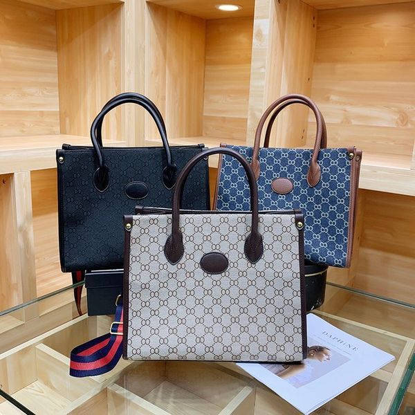 

high-quality bags 2021 autumn new mother tote bag denim one shoulder handbag fashion large capacity bag