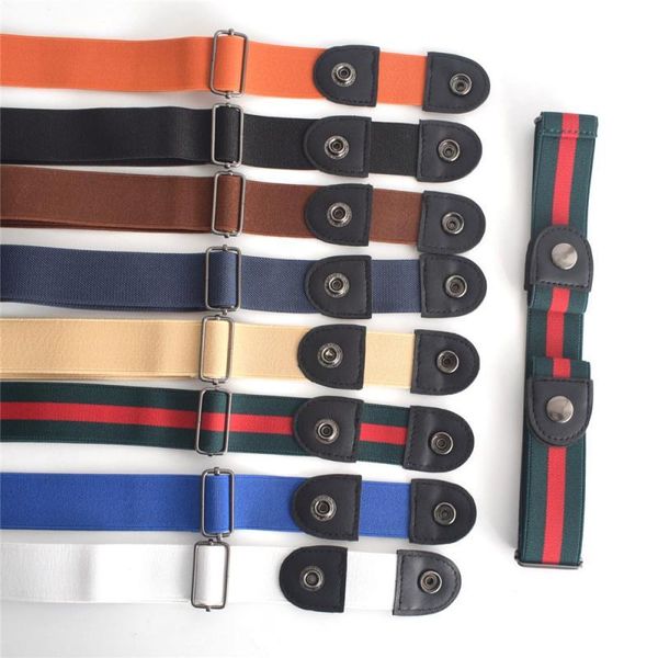 

belts style pull core buckle belt lazy invisible adjustable elastic for men and women buckle-jeans dresses, Black;brown