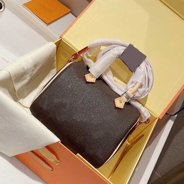 

mini boston bag canvas genuine leather handbag phone purse old flower single shoulder bag long belt crossbody bags designers pillow bag