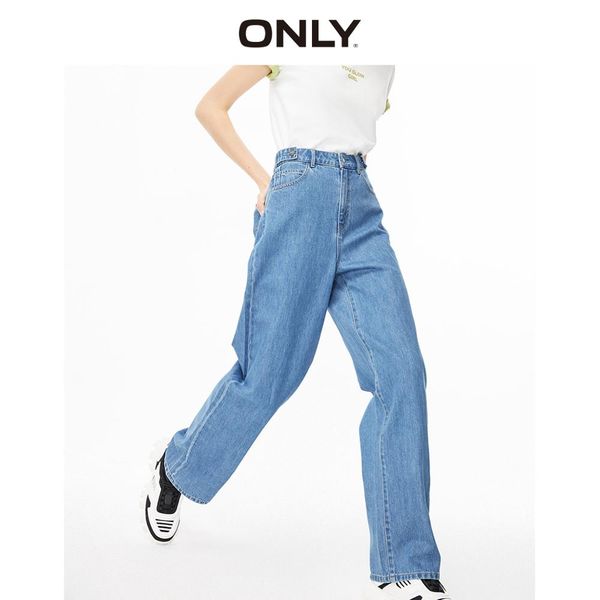 

only womens loose straight fit high-rise crop jeans 120149671, Blue