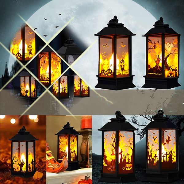 

strings portable four corner lamp halloween party decorative skeleton pumpkin optic fairy lights holiday decoration christmas light