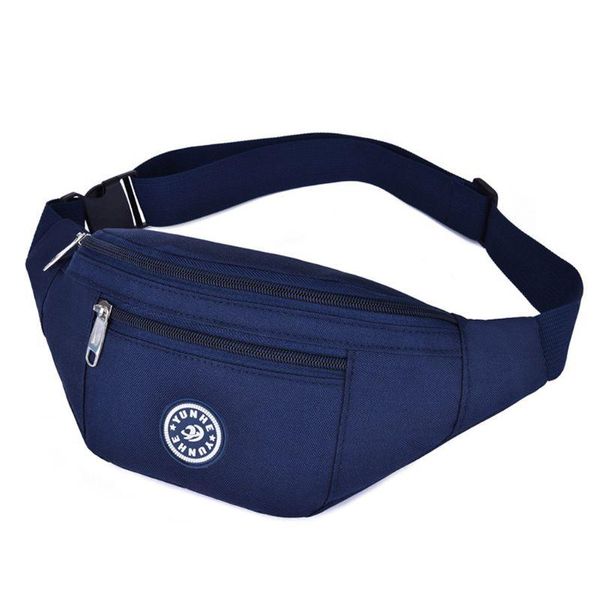 

waterproof oxford fanny pack waist bag casual travel chest shoulder crossbody purse solid color phone pouch release buckle bags