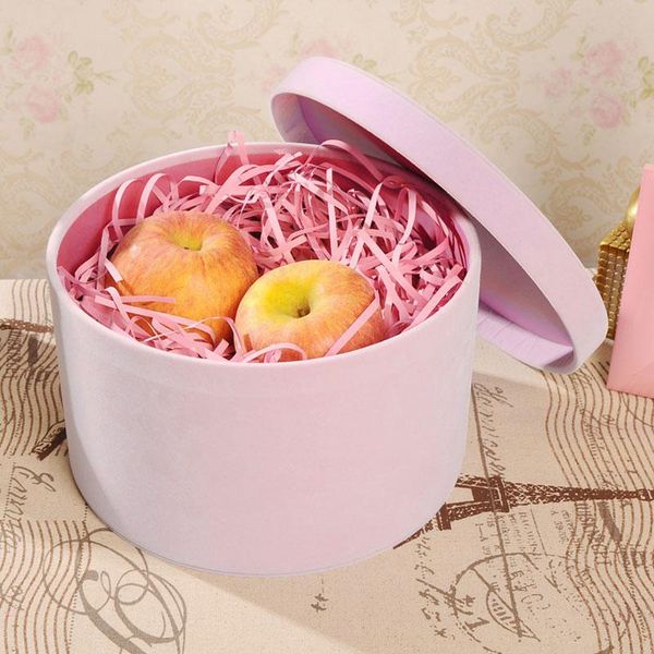 

gift wrap luxury box round valentine's day mother's birthday packaging flannel hand wedding candy