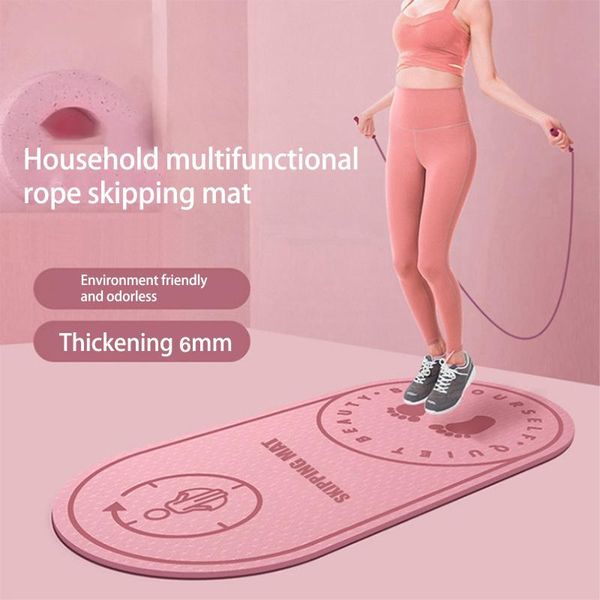 

40# silent jump rope yoga mat 8mm high density mats aerobics skipping buffer pad non-slip sports fitness cushion floor