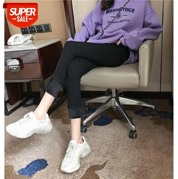 

warm thickening and velvet leggings for women plus velvet, slimming tight feet #zj0c, Black;gray