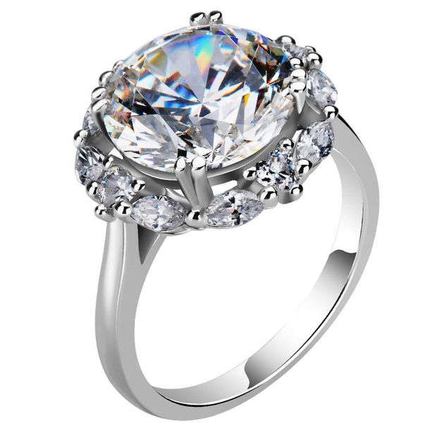 

cluster rings 1.5 s moissanite ring 14k white gold jewelry bijoux femme natural bizuteria wedding anillos de gemstone for women, Golden;silver