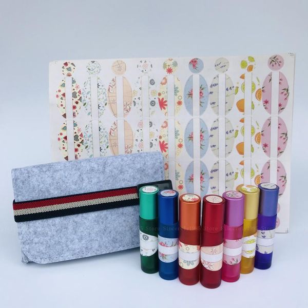 

storage bottles & jars 10ml 7 of matte essential oil roller bottle, with bag, sticker, corkscrew