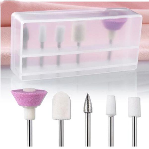 

nail art kits milling cutters for manicure pedicure drill bit foot cuticle clean tools file grinding head accessories 5-piece set