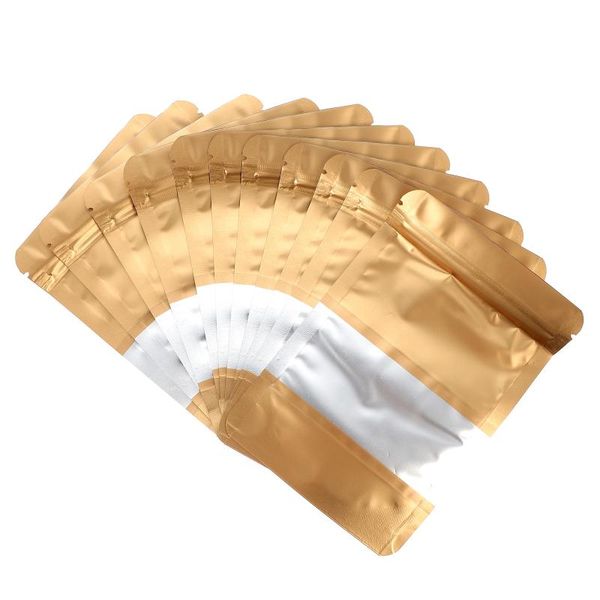 

storage bags 100 pcs portable packaging with seals for of candy (golden)