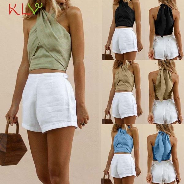 

women's tracksuits womens two piece set crop femme short sleeveless outfit and pants beach casual summer clothes strand jurkjes 19jul3, Gray