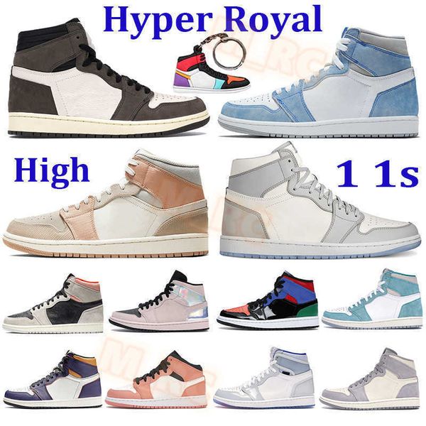 

1 1s basketball shoes hyper royal travis scotts mid alternate think16 wolf grey sail men women sneakers outdoor sports9jjr