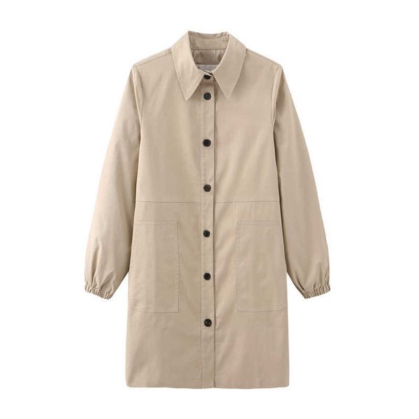 

perhaps u shirt dress khaki turn down collar long sleeve solid pocket mini short dress high street autumn d1662 210529, Black;gray