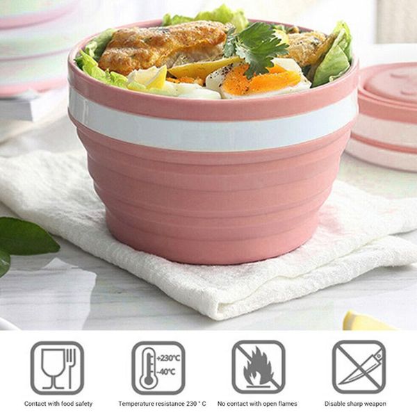 

outdoor bags portable silicone folding bowls collapsible travel camping tool edf88