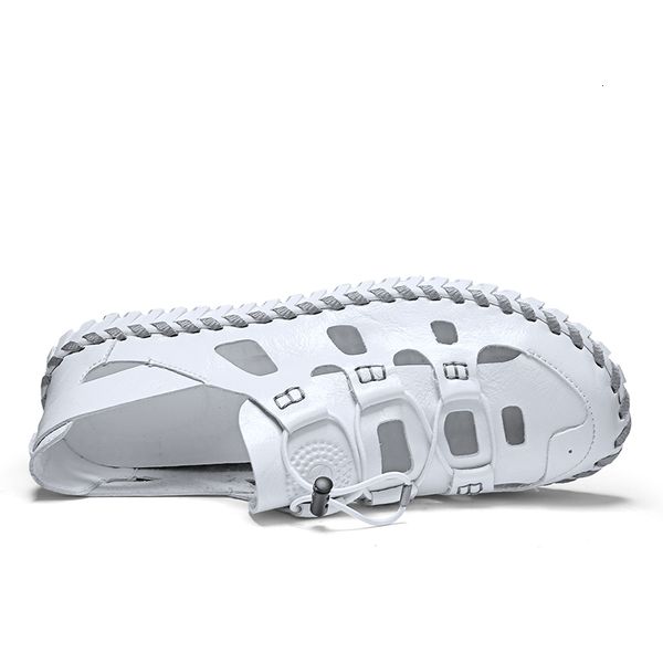 

sandals summer fashion genuine leather men outdoor beach shoes quality sandalias non-slip rubber male adult1 vvdy, Black