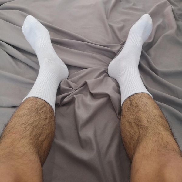 

men's socks men cotton high white or black stocking