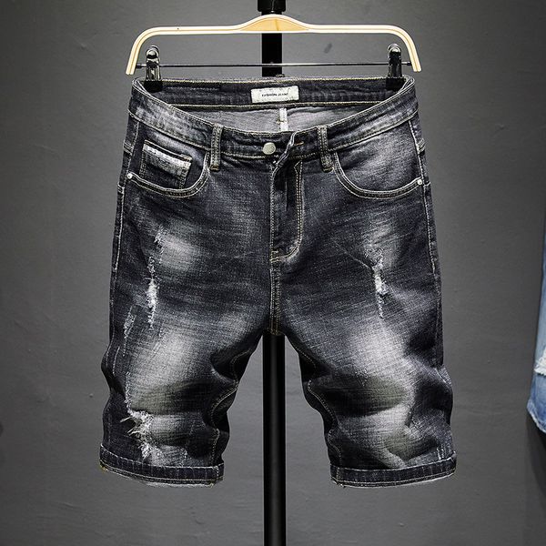 

fashion jeans men's capris in summer of 2021, Blue