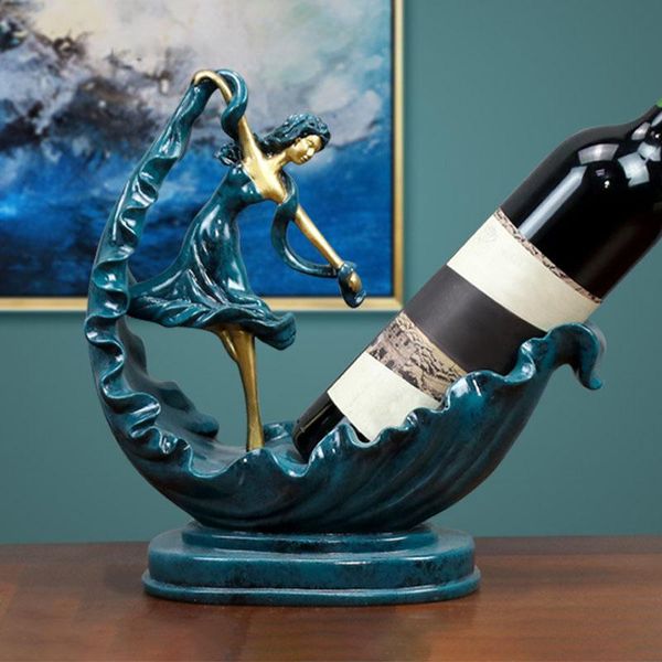

tablewine racks nordic elegant dancer rack modern holder miniature model resin figurine creative home decoration accessories craft