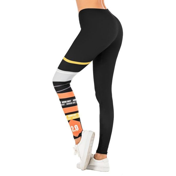 

brands fashion printing fitness leggins womens leggings slim legins high waist woman pants, Black