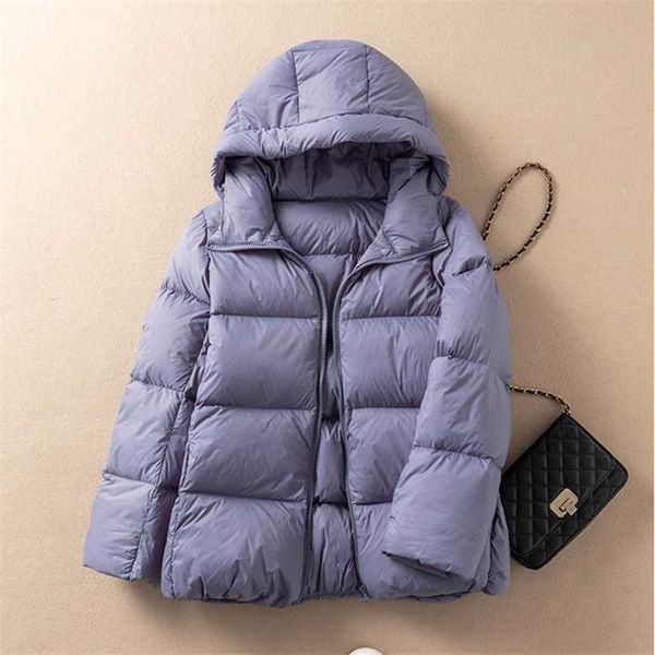 SEDUTMO Inverno Oversize Spessore Piumino D'anatra Cappotto Donna Giacca Corta Sottile Autunno Casual Piumino Parka ED1291 211011