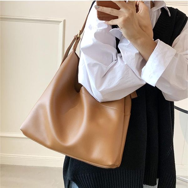 

evening bags 2021 large capacity women big shoulder crossbody designer soft casual totes handbags purse winter ladies messenger