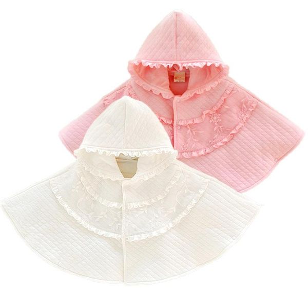 

fall baby girl cotton hooded cape cloak hooked noses infant toddel girls mantle dress smock clothes 2t 3t 4t gift coat, Blue;gray