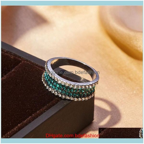 

wedding jewelrywedding rings full set of green zircon ring female banquet charm elegant aessories valentines day jewelry gifts wholesale dro, Slivery;golden
