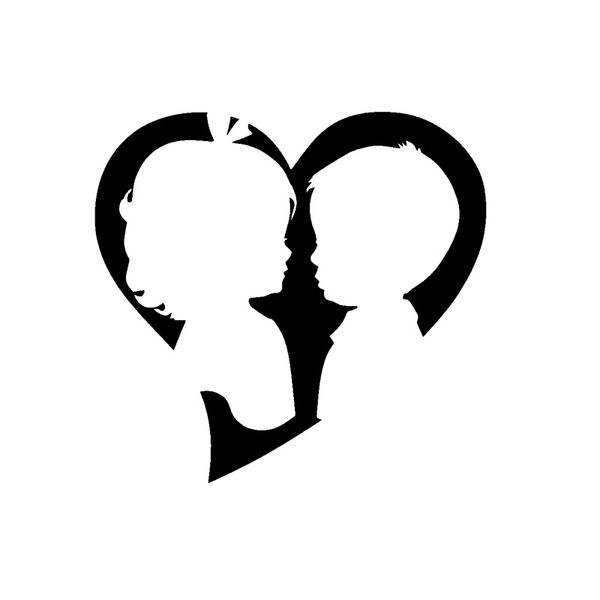 

14cm*13.3cm fashion i love my kids heart son art decor car sticker decal vinyl car-styling c15-0668