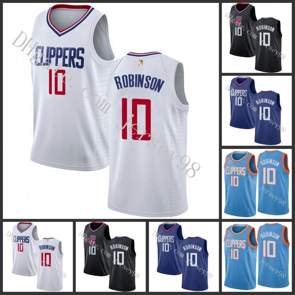 

los angeles clippers men #10 jerome robinson men retro jersey, Black