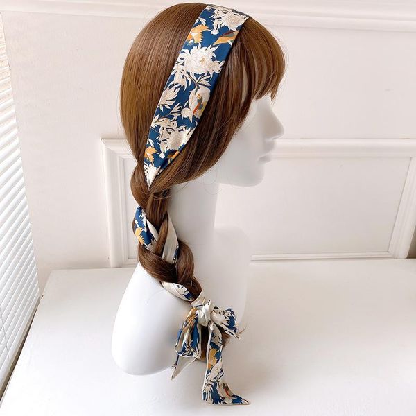 

scarves women summer silk scarf print female foulard hijab scarfs beach cover-ups wraps neck headband shawl lady girl fashion, Blue;gray
