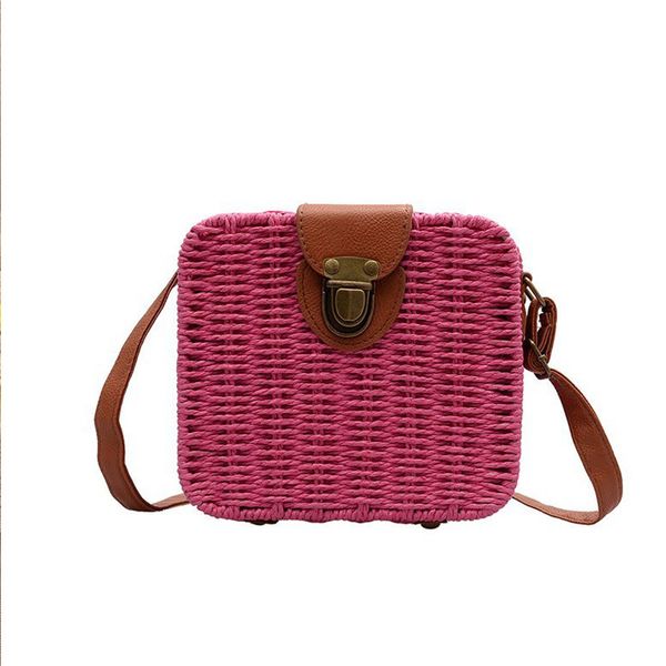 

hbp one shoulder bag messenger handbags fashion plain straw hollow out crochet hasp women flap bag