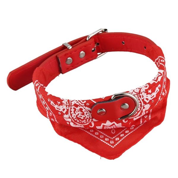 

2cm width paisley pattern pet dog doggie scarf bandana collar decor red apparel
