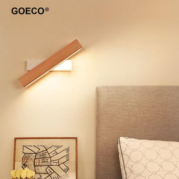 

wall lamp modern led nordic wooden adjustable light for living room bedroom bedside balcony restaurant porch corridor 220v