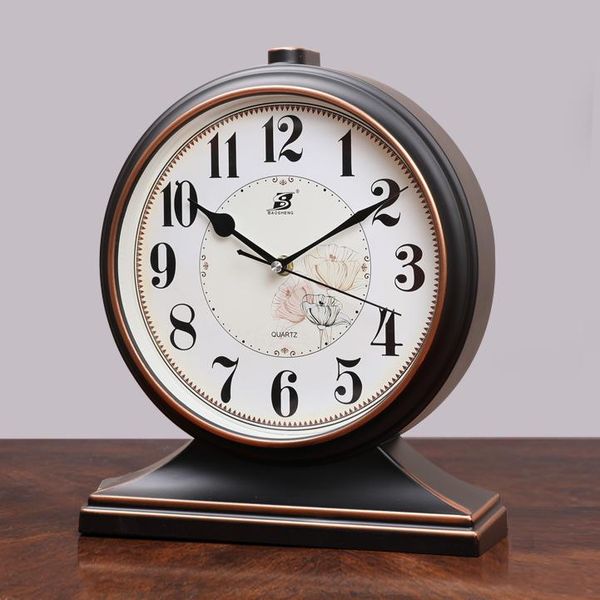 

desk & table clocks creative plastic clock vintage silent american style luxury digital living room reloj mesa home decoration 50