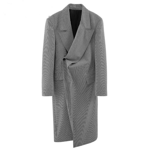 

women's wool & blends women woolen coat asymmetry woman coats autumn winter irregular vintage casual fashion d234, Black