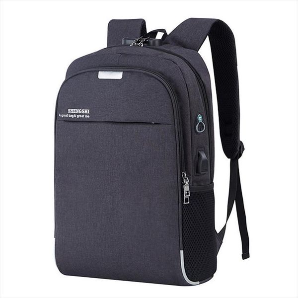 

fashion man lapbackpack usb charging computer backpacks casual style bags large male business travel bag
