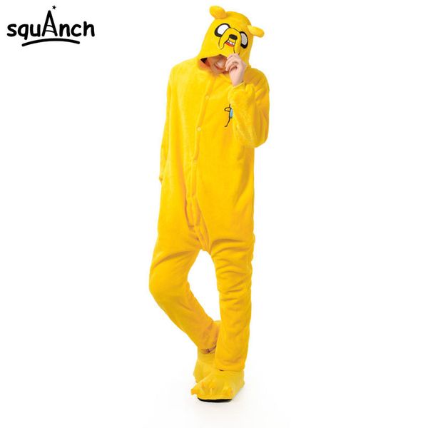 

jake onesie kigurumis yellow dog pajama women soft warm sleepwear festival party outfit winter funny cartoon jumpsuit, Black;white