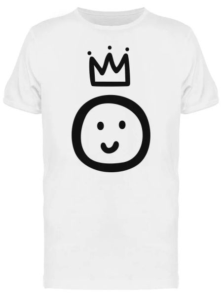 

Fun Face Doodle With Crown Men's Tee -Image by Shutterstock, White;black