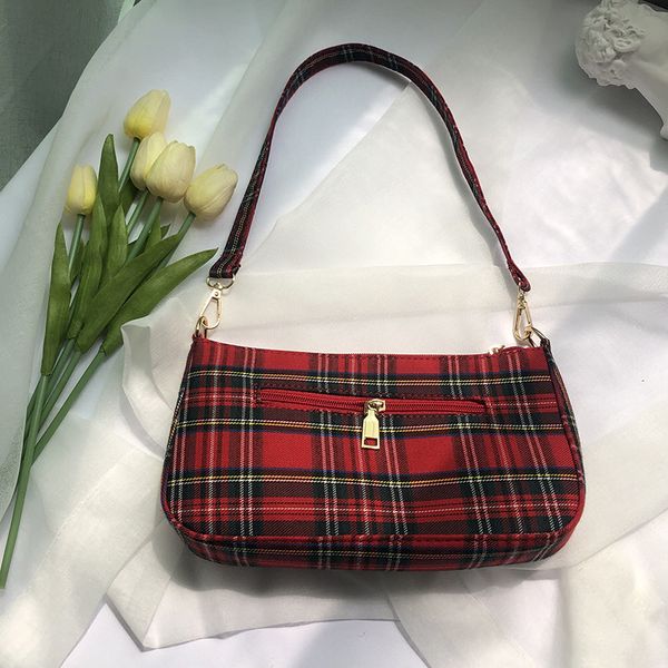 

checkered small evening bags fresh summer white and blue baguette bag