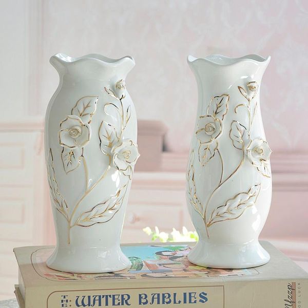 

white plant vase garden nordic ceramic minimalist decor modern design luxury deskjarrones office accessories vases