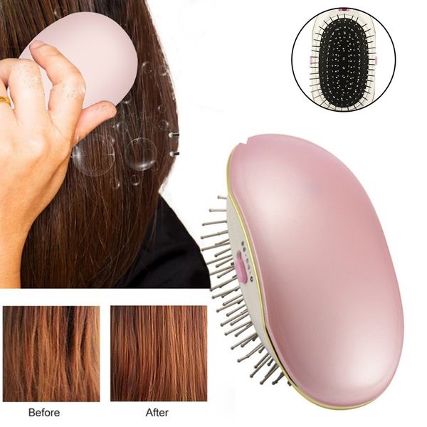 

negative ions hairbrush hair modeling styling comb no more frizz hair combs dropship ionic hair brush magic electric comb, Silver